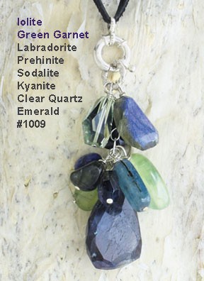 Iolite Green Garnet